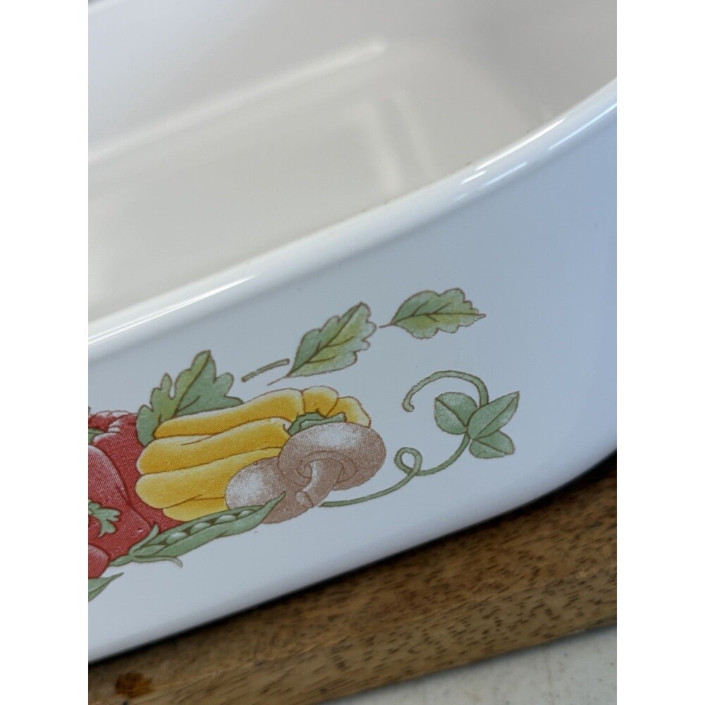 Vintage Corning Ware 4QT Open Roaster Garden Harvest 1994 Casserole Mint In Box - Picture 7 of 15